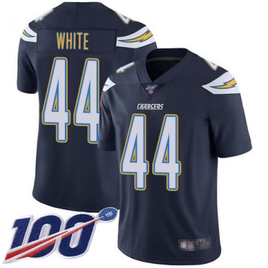 Los Angeles Chargers NFL Football Kyzir White Navy Blue Jersey Youth Limited  #44 Home 100th Season Vapor Untouchable